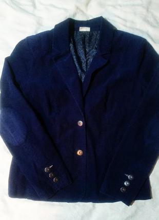 Піджак блейзер вельветовий синій вельветовий блейзер жіночий2 фото