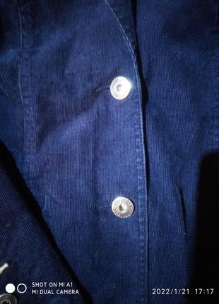 Піджак блейзер вельветовий синій вельветовий блейзер жіночий7 фото