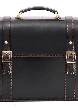 Стильний шкіряний портфель 2 застібки ручна робота хендмейд handmade casual кежуал