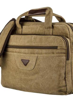 Текстильна сумка для ноутбука vintage 20186 хакі