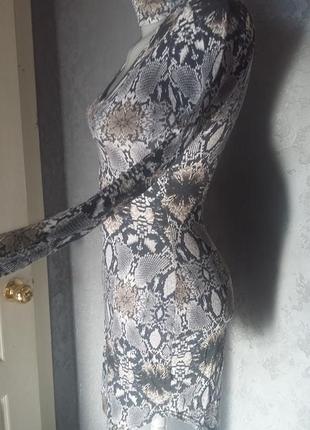 Вискозное платье с чокером2 фото