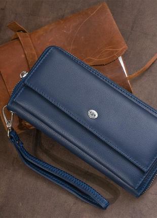 Універсальний гаманець жіночий st leather 19296 темно-синій9 фото