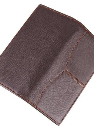 Бумажник мужской в гладкой коже vintage 14645 коричневый3 фото