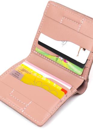 Женское портмоне с монетницей grande pelle 11370 розовый3 фото