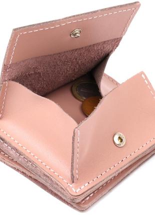 Женское портмоне с монетницей grande pelle 11370 розовый5 фото