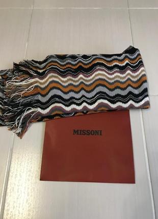 Новый женский шарф missoni в подарочной упаковке.оригинал!8 фото