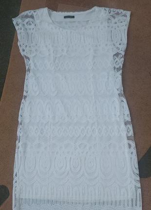 Біле белое платье плаття сукня недорого купить дешево 48 размер 46