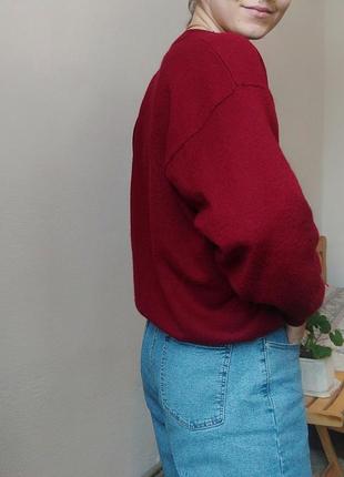 Винтажний светр, джемпер італія светр шерсть джемпер пуловер zara mango bershka cos h&m3 фото