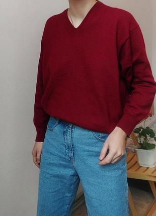 Винтажний светр, джемпер італія светр шерсть джемпер пуловер zara mango bershka cos h&m7 фото