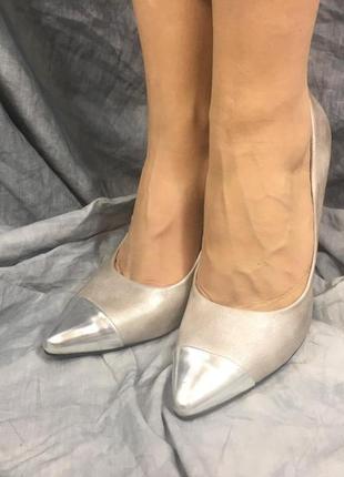 Туфли женские 228-1 серебро 41