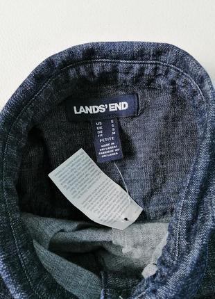 Брендовое плотное платье рубашка с длинным рукавом lands' end denim6 фото