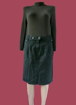 Стильная брендовая юбка mexx в полоску. размер uk10eur38.