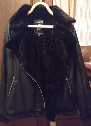 Зимова куртка з екокожі нова2 фото