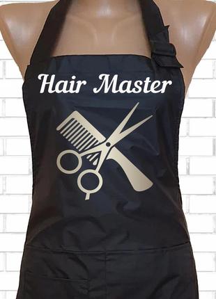 Фартук с принтом для парикмахера. фартуки для салонов красоты с надписями