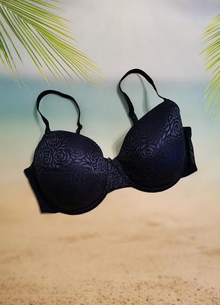 Красивий темно-синій бюстгальтер, формована чашка на кісточці і на поролоні 85е 85 е