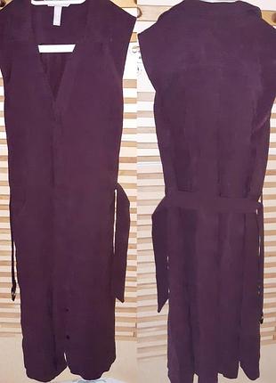 Коричнева сукня h&m р10-38 під пояс