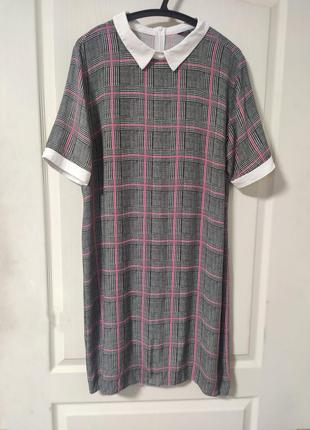 Цікавий класичний віскозне сукня сіре в клітку selected.