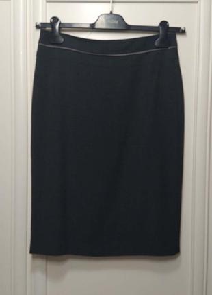 Юбка  jigsaw, карандаш, классическая, шерсть, вискоза, серая