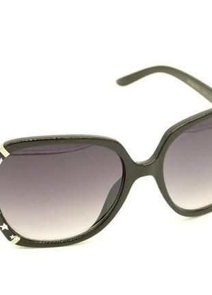 Сонцезахисні окуляри для жінок dasoon vision чорний (7205 black-white (ширина з оправою 14 см, висота з