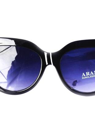 Сонцезахисні окуляри для жінок aras чорно-білий (2768 black-white (ширина з оправою 14 см, висота з оправою 6