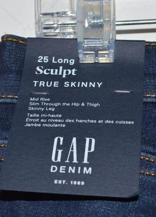 Джинсы gap skinny jeans sculpt, размер 25 long8 фото