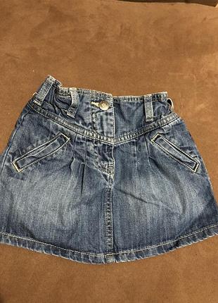 Джинсовая юбочка с карманами