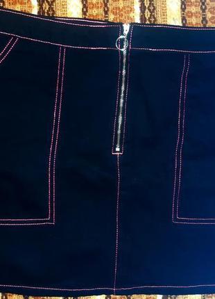 Чорна міні спідничка джинс denim&co р16-44