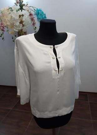 Блуза рубашка с жемчугом zara3 фото