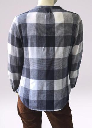 Хлопчатобумажная рубашка клетка бренда monsoon, британия2 фото