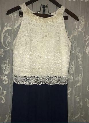 Плаття нарядне на торжество випускний довге шифон гіпюр камені