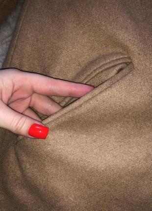 Шерстяное пальто-пиджак пиджак піджак базовый шерсть песочный camel7 фото