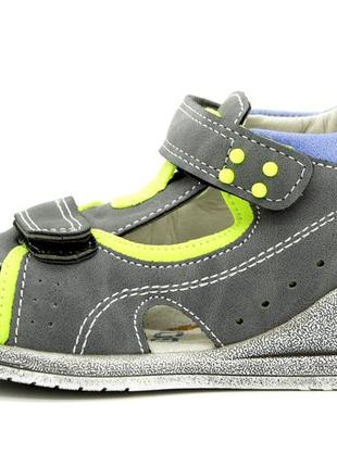 Сандалі для хлопчика bbt kids сіро-салатойвий (h1927-3 grey-green (22 (14,5 см))