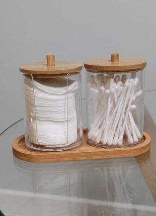Органайзери для ванної кімнати (вушних паличок та ватних дисків)1 фото