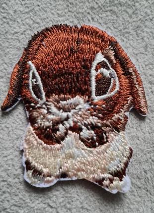 Аппликация украшение нашивка вышивка на одежду кролик
