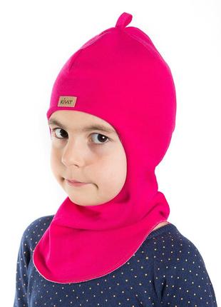 Kivat шолом демісезонний бавовняний рожевий 3 дівчинці 5-10 л 52-53-54 54 см