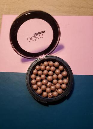 Пудра в кульках кульках рум'яна бронзатор aden powder pearls 02 latte 21 г3 фото