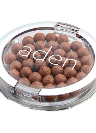 Пудра в шариках кульках румяна бронзер aden powder pearls 02 latte 21 г