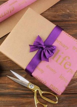 Упаковочная бумага крафт life сакура, рулон 9 м*70 см