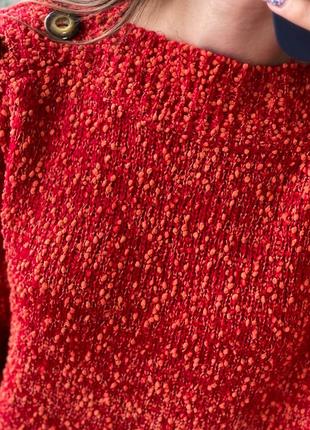 Красный свитер с коралловым вкраплением  1+1=33 фото
