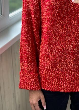 Красный свитер с коралловым вкраплением  1+1=37 фото