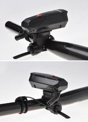 Універсальний електронний сигнал для велосипеда, клаксон ,велосипедний дзвінок гудок в чорному кольорі8 фото