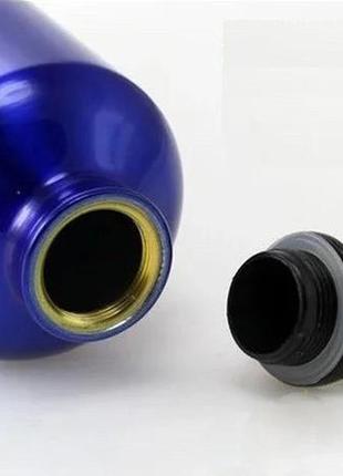 Велосипедна фляга, пляшка для води, велопляшка 750 мл, алюмінієва sport pot (синя)4 фото