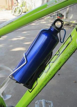 Велосипедна фляга, пляшка для води, велопляшка 750 мл, алюмінієва sport pot (синя)7 фото