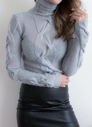Базовий светр з високим горлом3 фото