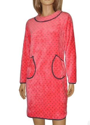 Домашнее платье (туника)  мелани  персиковый2 фото