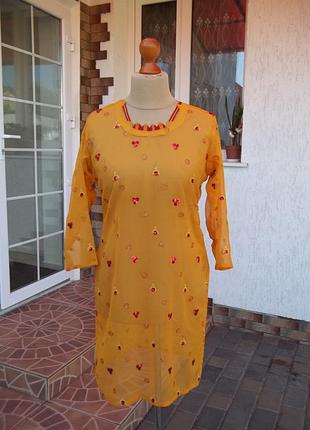 (46р) пляжная защитная блузка туника накидка парео