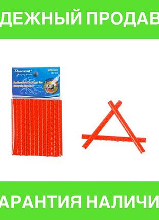 Светоотражатели на спицы велосипеда накладки в красном цвете комплект 12 шт