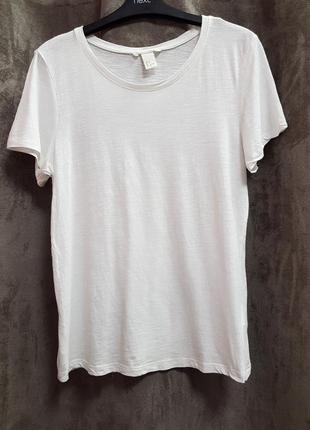Белая невесовмая футболка,белая качественная базовая футболка h&m s3 фото
