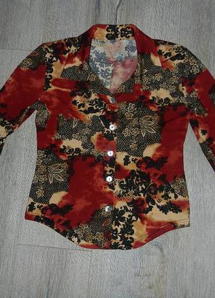 Стильная деловая, нарядная бордовая блуза, блузка в цветах4 фото