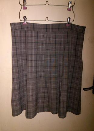 Элегантная,клетчатая юбка, с подкладкой,covington stretch1 фото